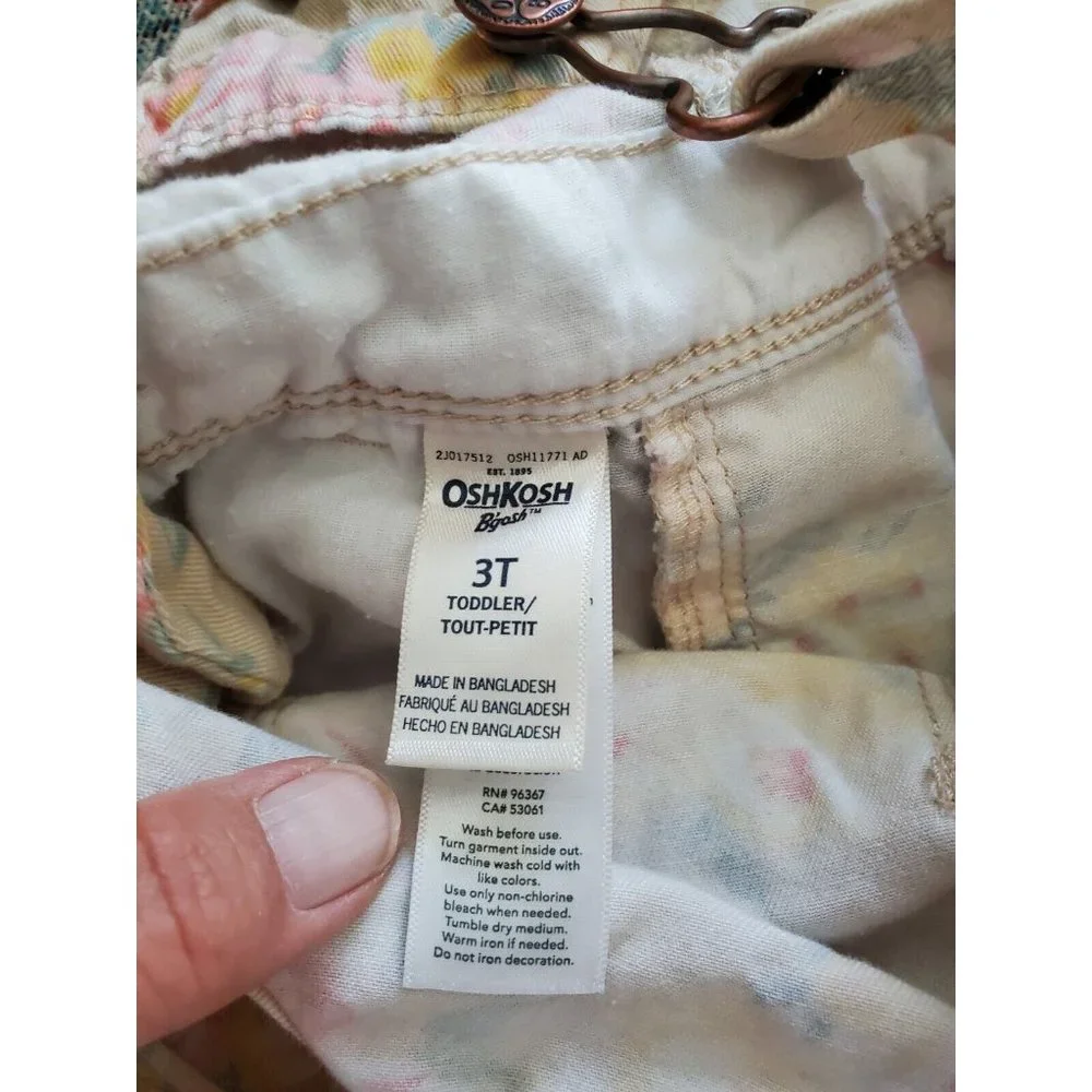 OshKosh B’Gosh Overalls , floral , Multiple colors, 3T Girls, EUA - Picture 4 of 5